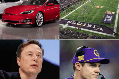 HOLY SHIT: Minnesota Vikings Reject Elon Musk’s Tesla Ad at U.S. Bank Stadium! Kevin O’Connell Give Elon Musk a Very Good Reason for Rejection…