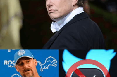Elon Musk’s Shocking Ban on Detroit Lions Players Using Tesla Products Sparks NFL Controversy! Coach Dan Campbell Urges Fans to Delete the X App, Calling Out “Shit” Posts—What’s Behind This Explosive Feud? Discover the Drama Unfolding Between Billionaires and Coaches in the NFL Like Never Before!