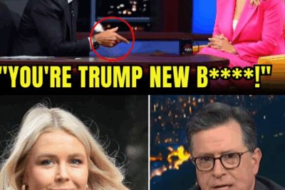 What Began as a Playful Interview Spiraled Into Chaos When Karoline Leavitt Flipped the Script on Stephen Colbert—Armed With Facts and Fire, She Called Out His Double Standards Live, Silencing the Studio, Stopping the Laughter, and Forcing Producers to Cut the Segment Short in One of the Most Unforgettable On-Air Collisions in Late-Night TV History