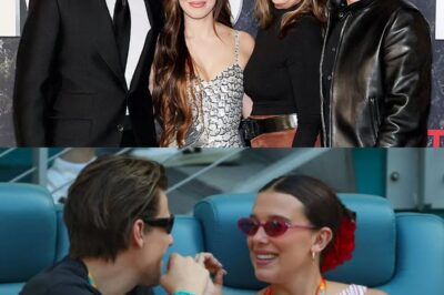 Jon Bon Jovi, Son Jake and Daughter-in-Law Millie Bobby Brown Catch Action Courtside at Miami Open
