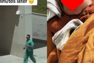 Couple Captures Dramatic Moment as Hero Doctor Sprints Across Hospital Parking Lot to Deliver Baby