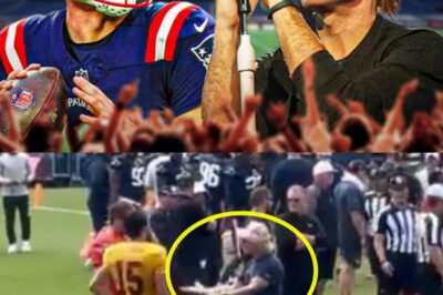 Patriots Training Camp ERUPTS: Rookie QB Drake Maye Caught Chatting With Rock Legend Jon Bon Jovi