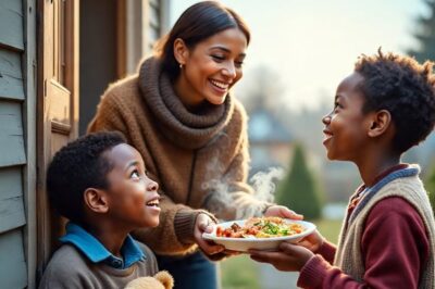 She Gave Two Orphans a Warm Meal—15 Years Later, a Luxury Car Stopped at Her Door