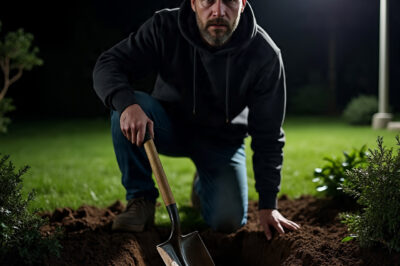I Caught My Husband Digging a Hole in Our Backyard at Night & Hiding Something in Bags – I Went Pale When I Saw What Was Inside