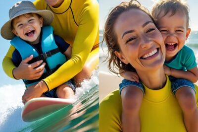 THE UNKNOWN TRUTH ABOUT REAL PARENTING: SHOCKED FANS LAUGH AS “SURFBOARD STYLE” KID CARRY GOES VIRAL AND NETIZENS ARE EXCITED TO SHARE THEIR OWN CHAOS