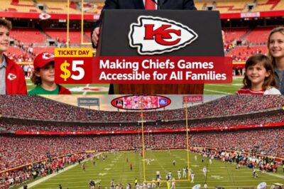 GOOD NEWS : Chiefs owner Clark Hunt has announced a $5 ticket day at Arrowhead Stadium Stadium, allowing thousands of low-income families to watch a Chiefs game for the first time 