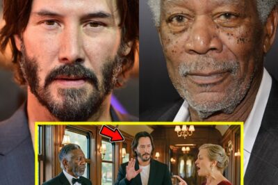 KEANU REEVES STANDS FOR MORGAN FREEMAN—THE MOMENT THAT SHOCKED A TRAIN FULL OF ELITES AND LEFT THE INTERNET IN TEARS!