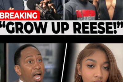 Stephen A Smith HUMILIATES Angel Reese After Her Latest STUNT! She’s No Caitlin Clark!  Just when it looked like the WNBA had finally figured things out—finally ready to ride Caitlin Clark of WNBA Indiana Fever rocket ship straight into sports relevance and serious money—they went ahead and tripped over their own shoelaces. Fans are furious, talk shows are in a frenzy, and Stephen A. Smith? Oh, he’s practically levitating with rage. He’s calling out everyone: the WNBA bullies, Commissioner Cathy Engelbert, and most especially Angel Reese of WNBA Chicago Sky, who—true to form—is out here faking a back injury like it’s part of her brand strategy.