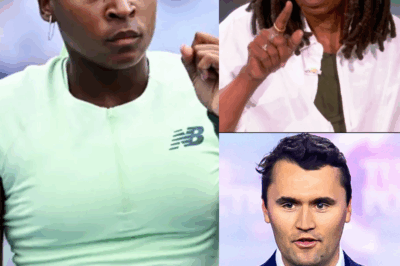 Coco Gauff’s Five Words Shatter Silence: America Stunned After Live TV Clash With Whoopi Goldberg Over Charlie Kirk’s Memory.  A stormy night turned explosive when Coco Gauff broke her silence on live television, confronting Whoopi Goldberg and igniting a nationwide debate over Charlie Kirk’s legacy. Her trembling voice and five unforgettable words sent shockwaves through the audience and social media. What really happened in that studio? Discover the story everyone’s talking about.