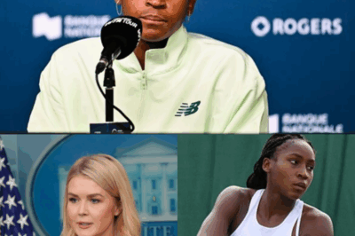 Coco Gauff’s Eight-Word Comeback Shocks Tennis World After Karoline Leavitt’s Controversial Slur.  In a press conference rocked by outrage, Coco Gauff fired back at Karoline Leavitt’s shocking insult with just eight words—leaving the tennis world stunned and demanding answers. Leavitt’s apology couldn’t diffuse the tension, as Coco’s next move revealed a fierce resolve. What did she say that silenced everyone?