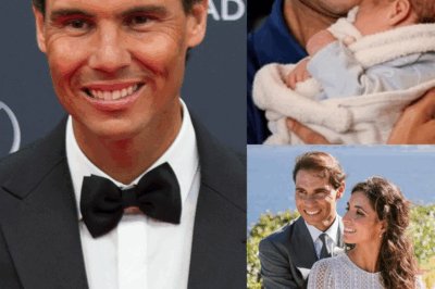 With tears in his eyes, Rafael Nadal embraced his joyful son and whispered, “Thank you for coming to us, son.” These 11 heartfelt words filled the room with laughter and happiness, leaving even his ex-wife smiling as the family celebrated this precious moment together.