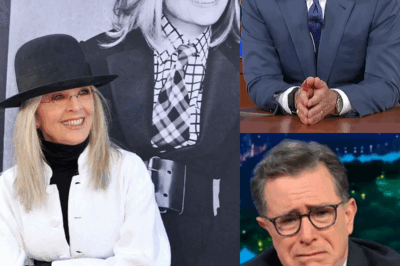 Stephen Colbert stunned viewers by stopping The Late Show mid-broadcast, tears streaming as he mourned the sudden passing of Diane Keaton at 79.