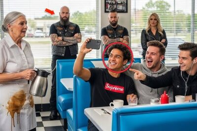 Rich Teen Spit on an Elderly Waitress — He Didn’t Know the Bikers Were Watching