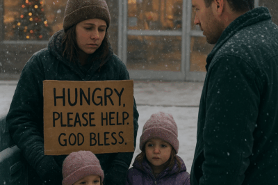 Poor single dad saw mom and twins begging for food on Christmas Eve—the truth left him stunned.