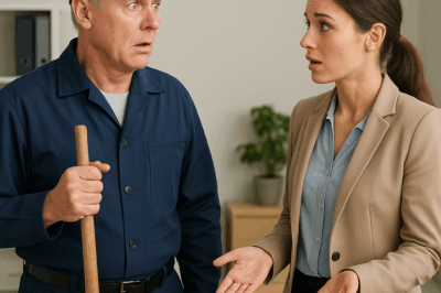 MILLIONAIRE disguised himself as a JANITOR,and froze upon hearing the words of the POOR RECEPTIONIST