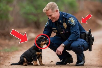 Puppy Keeps Following Cop For Help – When He Realizes Why, He Breaks Into Tears!